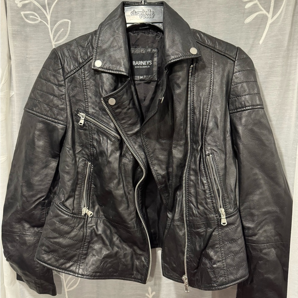 Barney’s originals genuine leather biker jacket